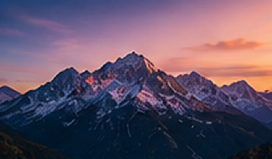 Generated illustration of an alpine mountain landscape